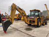Excavadora Multifuncional Confiable para Carreteras Municipales, Retroexcavadora Caterpillar CAT420F de Segunda Mano
