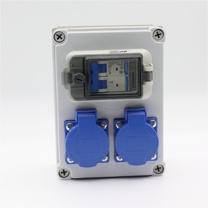 Boîte de prise industrielle 10A en plastique, étanche pour extérieur, avec double sortie pour l'entretien de l'alimentation électrique - Product Image 3