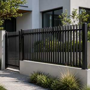 <span class=keywords><strong>Portail</strong></span> de clôture à lames en aluminium 6063 moderne et personnalisé, fourni directement par l'usine, <span class=keywords><strong>pour</strong></span> villa et jardin - Product Image 1