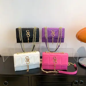 Summer new trend fashion chain square retro crossbody hand bags quality ladies bags in china