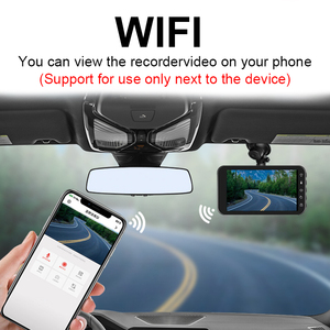 1080P HD 24-Giờ Bãi Đậu Xe Giám Sát Wifi Xe Dash Cam L40 4 "Màn Hình Cảm Ứng Với GPS Phía Trước Ống Kính Phía Sau Điện Thoại Di Động Kết Nối - Product Image 5