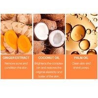 Savon Gommant Doux 7 au Curcuma et Miel, Savon Exfoliant Visage et Corps, Lissant, Éclaircissant et Illuminateur pour la Peau