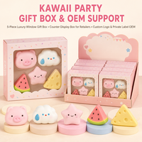Coffret Cadeau de Jouets Sensoriels Mignons en Cinq Pièces, Formes Alimentaires, Emballage Fenêtré, Pour Enfants et Adultes, Fourniture en Gros pour Magasins de Nouveautés