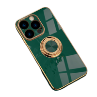 Bordure de placage électrique couleur de luxe légère avec support pour iPhone 15 14 pour Huawei P50 40 coque de téléphone haute Protection