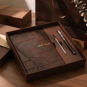 Articles promotionnels de luxe en gros : Carnet intelligent IA, cadeau d'affaires, ensemble cadeau personnalisable avec stylo et bouteille - Product Image 1