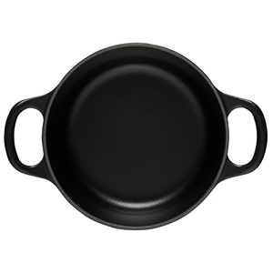 Bright Houseware - Cocotte en fonte émaillée noire personnalisée 22 cm, design européen, compatible avec toutes les cuisinières, option de logo personnalisé - Product Image 4