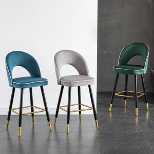 Fauteuil <span class=keywords><strong>de</strong></span> cuisine nordique pas cher, café, restaurant, cuisine, velours blanc, <span class=keywords><strong>65cm</strong></span> <span class=keywords><strong>de</strong></span> haut, <span class=keywords><strong>chaise</strong></span> pour comptoir, tabouret <span class=keywords><strong>de</strong></span> <span class=keywords><strong>bar</strong></span> - Product Image 2