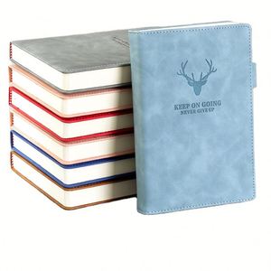 Carnet de notes A5 en cuir PU super épais X418 200/360 pages, logo personnalisé - Product Image 1