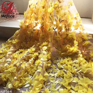 Nouvelle Mode 3d Applique Fleur De Mariée Maille Dentelle Tissu Brodé pour Mariage - Product Image 2