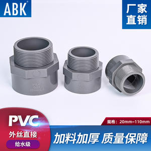 ข้อต่อท่อ UPVC แบบตรงเกลียวภายนอกมาตรฐานแห่งชาติ อุปกรณ์เชื่อมต่อเกลียวภายใน 32-50 มม. อุปกรณ์เสริมสำหรับท่อคอมโพสิต - Product Image 5