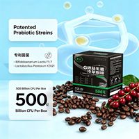 Café instantané probiotique prêt à boire, formule probiotique brevetée, logo et emballage personnalisés pour les usines de café
