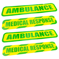 Autocollants d'avertissement réfléchissants d'ambulance à bandes réfléchissantes vertes personnalisées