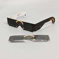 Lunettes d'observation d'éclipse solaire certifiées ISO et CE, visionneuse en papier sécurisée pour l'observation directe du soleil, conforme à la norme ISO 12312-2