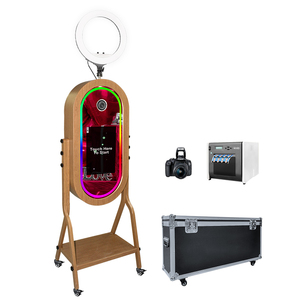 Miroir photo vintage en bois de 21,5'' avec support d'imprimante, coque de photomaton, écran tactile LCD <span class=keywords><strong>pour</strong></span> événements de mariage - Product Image 6