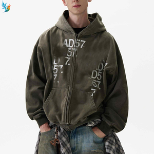 Felpa con Cappuccio Oversize Unisex in Cotone 100% French Terry, Stampa Personalizzata, Ricamo 3D, Stile Y2K, Pesante e Lavata - Product Image 1