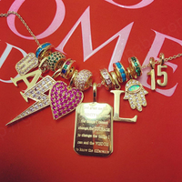 Gemnel Haute Qualité Bijoux en Argent 925 Cristal Rubis arc-en-ciel amour Coeur Charm Colliers en or véritable
