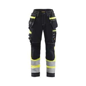 BLAKLADER - 719613709933D25 Pantalon haute visibilité pour femme avec stretch Noir/Jaune-EAN 7330509877609 HI-VIS WORKWEAR - Product Image 1