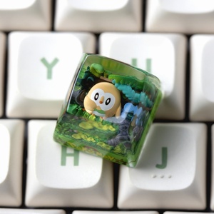Keycap artisanal en résine Pokemoned Rowlet imprimé en 3D, usinage CNC, pour clavier mécanique - Product Image 4
