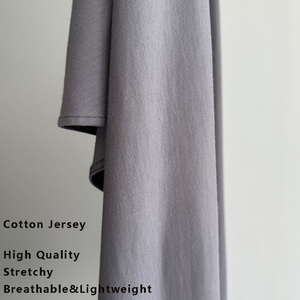 Khimar long en jersey de coton extensible pour femmes musulmanes, idéal pour l'Aïd et le Ramadan, avec attache arrière, vente en gros - Product Image 5