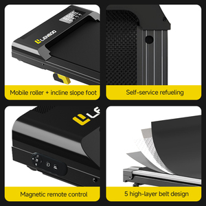Mini <span class=keywords><strong>cinta</strong></span> de <span class=keywords><strong>correr</strong></span> eléctrica portátil para caminar con pantalla LED Control remoto Inclinación Manual para uso en el hogar y la Oficina Escritorio Fitness - Product Image 5