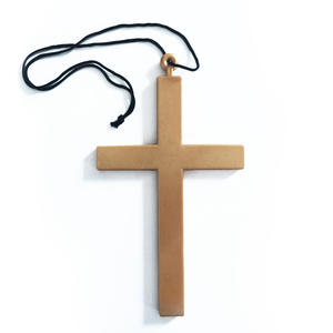Collier Croix Dorée Grande Taille pour Halloween, Prêtre, Vampire, Moine, Crucifix, Accessoires de Déguisement, Collier Croix de Nonne - Product Image 1