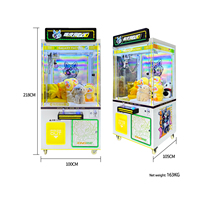Machine à griffes commerciale Max Claw Crane avec logo personnalisé en métal, thème musical amusant, attirant plus de joueurs, prise en charge de l'anglais pour jeux d'intérieur