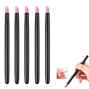 1/5PC Stylo de ponçage à quartz pour nail art, Ciseaux à cuticules, Dissolvant de peaux mortes, Lime à ongles pour gel UV, Accessoires et outils de manucure - Product Image 2