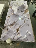 Nouvelle couleur, impression 5D, feuille de marbre PVC, décoration murale intérieure populaire, panneau mural en marbre UV
