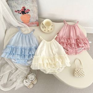 Barboteuse Princesse <span class=keywords><strong>en</strong></span> Dentelle pour Bébé Fille, Robe Salopette à Fleurs pour <span class=keywords><strong>Nouveau</strong></span>-<span class=keywords><strong>né</strong></span> - Product Image 1