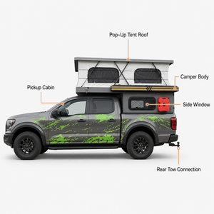 <span class=keywords><strong>Caravane</strong></span> tout-terrain légère en FRP, remorque <span class=keywords><strong>pliante</strong></span> pour pick-up, camping-car tout-terrain à vendre - Product Image 4