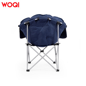 เก้าอี้พับ Woqi สีน้ำเงิน ผ้าโพลีเอสเตอร์ 50x50x82 ซม. สำหรับตั้งแคมป์และกิจกรรมกลางแจ้ง รูปทรงกลม โครงเหล็กแข็งแรงทนทาน - Product Image 3