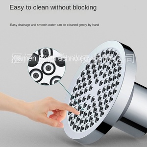 Modern 6-Inch ABS Plastic <strong>Shower</strong> <strong>Head</strong> North American Top <strong>Sprayer</strong> with Pressurized Rains Feature for Home or Hotel Bath Suites - Product Image 5