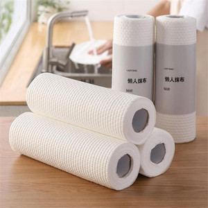 Paño de Limpieza Desechable Lazy Rag para Cocina, Rollo de 50 Piezas, Absorbente, Resistente al Aceite, Diseño Desprendible - Product Image 1