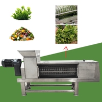 1-7t/u Afvalverwerkingsmachine voor voedsel, fruit, groenten, graan, bagasse, aardappelresten, schroefpers ontwateringsmachine