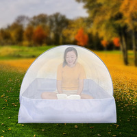 Moustiquaire portable pliable anti-moustiques, design nid d'abeille, installation facile, fermeture éclair latérale pour couettes et bébés