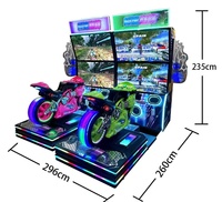 2025 Topvoy TV-RG-004 Simulateur de course VR 50 pouces à double écran, machine d'arcade à monnayeur, en acrylique et acier, 2 ans de garantie, version anglaise