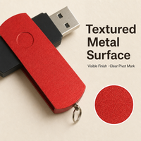 Flashdisk USB Logam Putar Murah Grosir Custom 4GB 8GB 16GB 32GB Pendrive Promosi Bisnis Iklan Grosir Thumb Drive