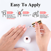 Ensemble de manucure et pédicure en résine naturelle, séchage rapide et longue durée, 15ml, 3 en 1, vernis à ongles en gel en une étape, vente en gros