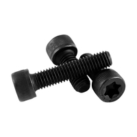 Vis de machine à tête moletée Torx noire en acier allié de grade 12.9 M3 M5 M6 M8 M10, vis personnalisées fabriquées en usine à Shenzhen, Chine
