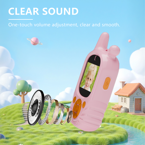 Lot de 2 talkies-walkies pour enfants avec caméra, radio bidirectionnelle longue portée pour garçons et filles, camping, <span class=keywords><strong>randonnée</strong></span> - Product Image 3