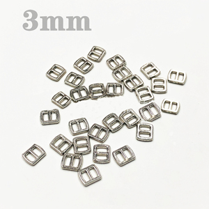3mmベルトミニメッキ金属調整可能バックルDIYおもちゃ人形アクセサリー装飾正方形ゴールドシルバーブラッククラフト裁縫ボタン - Product Image 4