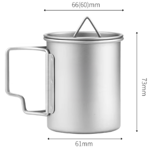 Taza de Titanio para <span class=keywords><strong>Camping</strong></span>, 200ml-750ml, Vajilla Turística, Utensilios de Picnic, Equipo de Cocina para Exteriores, Set de Cocina para Viajes - Product Image 1