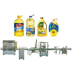 5L 10L Cooking Oil Filling Capping And Labeling Packing Machine Line For Mustard