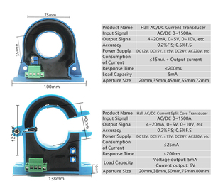 Hall effect 4-20ma DC input voltage signal isolator <strong>output</strong> AC/DC <strong>current</strong> transducer 0-20a hall effect dc <strong>current</strong> <strong>sensor</strong> 0-24V - Product Image 5
