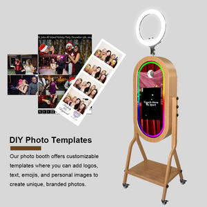 पार्टी लकड़ी के फोटो बूथ शेल मिनी पीसी डीस्लर फोटोबूथ जादू टच स्क्रीन सेल्फी इवेंट किराए 21.5 इंच मिरर फोटो बूथ लकड़ी - Product Image 3