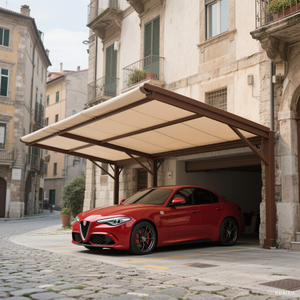 헤비 듀티 휴대용 차고 보관 텐트 베이지 UV 보호 PVC 캐노피 커버 주차장 용 스틸 간이 차고 자전거 금속 자동차 - Product Image 3