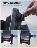 Support de téléphone portable pour vélo Lamicall BP09 compatible avec les appareils photo, fixation rapide pour moto, support anti-vibration pour guidon de vélo