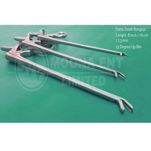 Ferris Smith Cup Rongeur 8 pouces, courbé à 45 degrés, en acier inoxydable, réutilisable, instrument neurochirurgical, équipement microchirurgical - Product Image 3