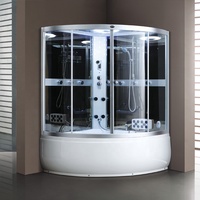 Bain intérieur de luxe Douche Sauna à vapeur Bain à remous combiné Cabine de douche Baignoire de massage par la pluie
