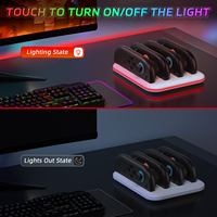Dok pengisian daya untuk saklar 2, dengan lampu RGB, penutup debu stasiun pengisian daya Multi pengontrol